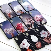 Чехол iPhone X/XS KSTATI Glass Flower Head