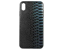 Чехол iPhone XS Max Leather Reptile (синий)