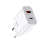 СЗУ-1USB + USB-C Remax RP-U68, 20W PD+QC, белый