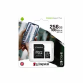 Карта памяти MicroSDHC Kingston Canvas Select Plus (256GB cl10 UHS-I + SD)