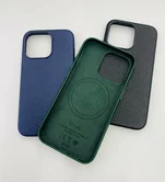 Чехол iPhone 14 Pro Classic Leather (темно-зеленый)