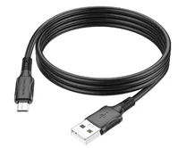 Кабель Borofone BX80 microUSB - USB черный, 2,4A, 1м